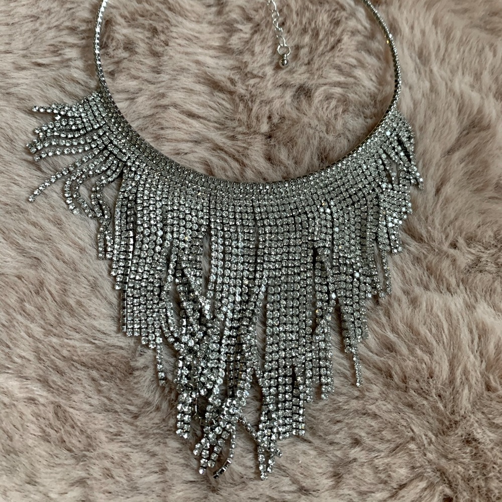 Sparkly fringe necklace